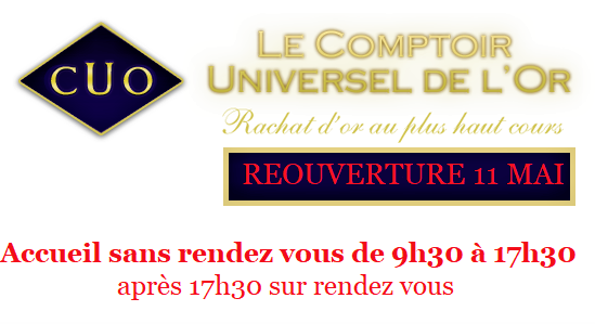 REOUVERTURE LE 12 MAI DES AGENCES D'ACHAT OR DIJON ET CHALON