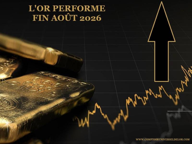 LE COURS DE L'OR PUR CONFIRME SA REMONTÉE FIN AOUT 2026 AU COMPTOIR UNIVERSEL DE L'OR