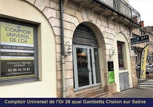 Pour venir au comptoir d'achat or et argent 26 quai gambetta Chalon sur Saône, suivez le guide du département 71